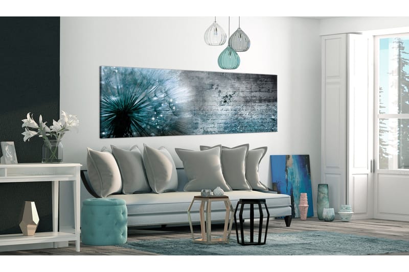 Tavla Blue Dandelion 150x50 - Artgeist sp. z o. o. - Inredning - Tavlor & konst - Canvastavlor