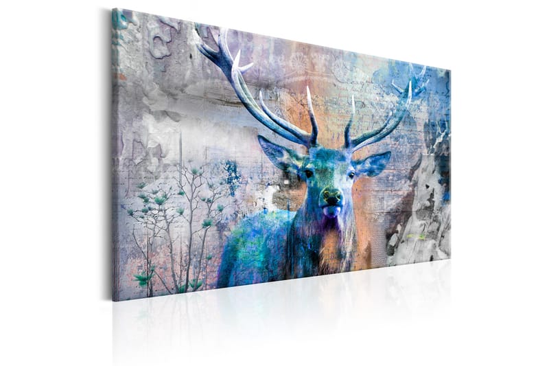 Tavla Blue Deer 90x60 - Artgeist sp. z o. o. - Inredning - Tavlor & konst - Canvastavlor