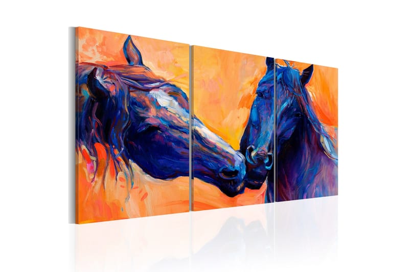 Tavla Blue Horses 60x30 - Artgeist sp. z o. o. - Inredning - Tavlor & konst - Canvastavlor
