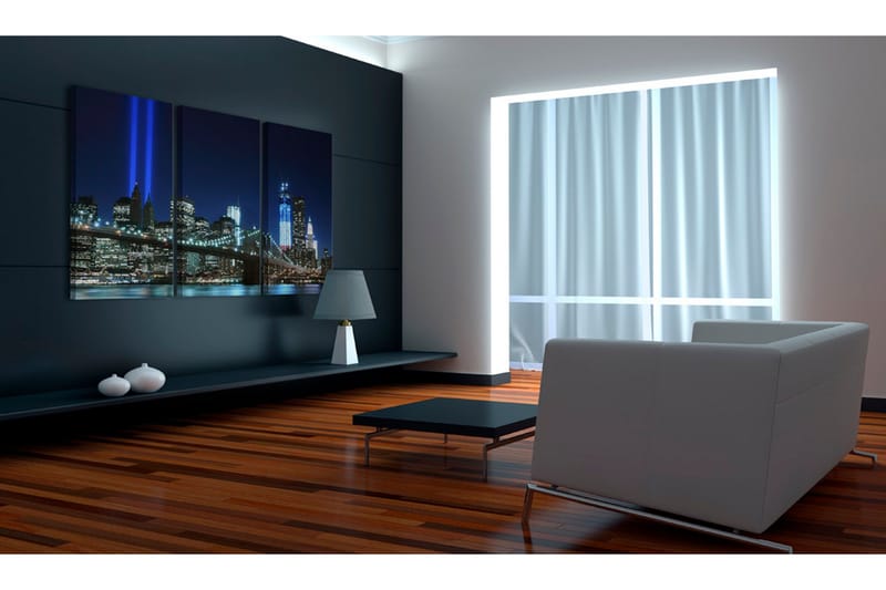 Tavla Blue Lights In New York 120x80 - Artgeist sp. z o. o. - Inredning - Tavlor & konst - Canvastavlor