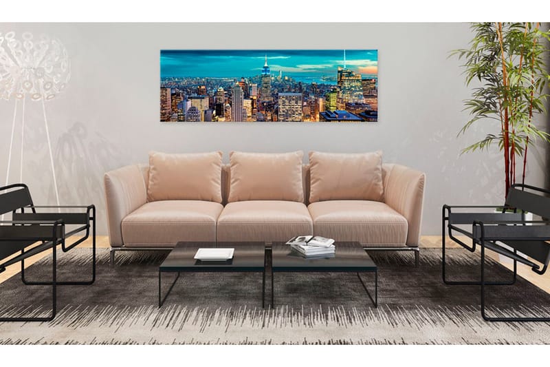 Tavla Blue Metropolis 135x45 - Artgeist sp. z o. o. - Inredning - Tavlor & konst - Canvastavlor