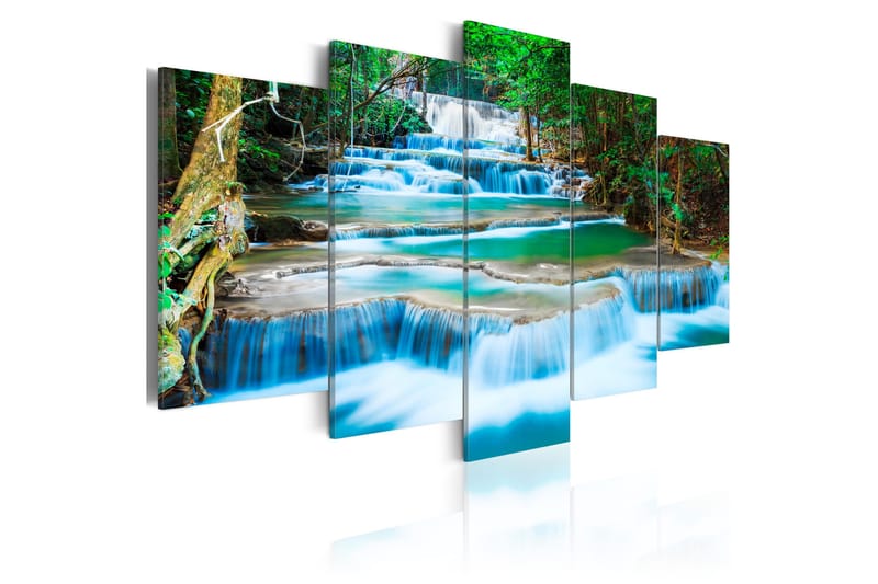 Tavla Blue Waterfall In Kanchanaburi Thailand 200x100, Artgeist sp. z o. o.