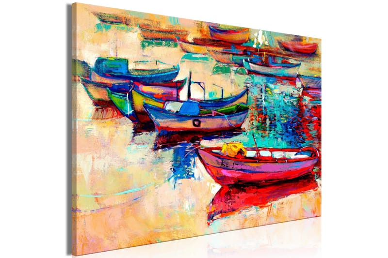 Tavla Boats (1 Part) Wide 90x60 - Artgeist sp. z o. o. - Inredning - Tavlor & konst - Canvastavlor