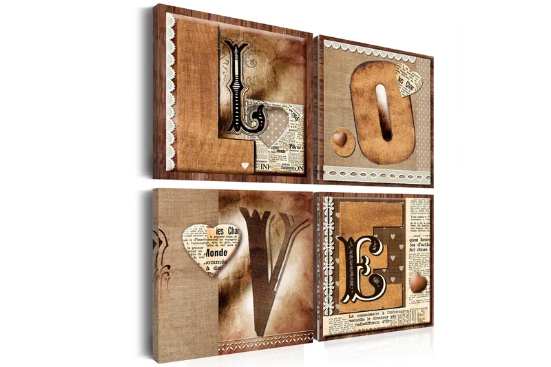 Tavla Boken Om Kärlek 80x80 - Artgeist sp. z o. o. - Inredning - Tavlor & konst - Canvastavlor