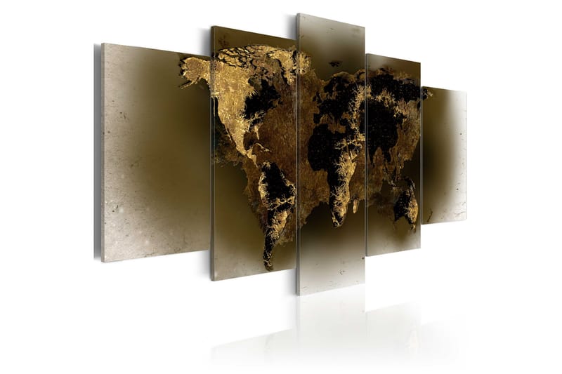 Tavla Brass Continents 100x50 - Artgeist sp. z o. o. - Canvastavlor