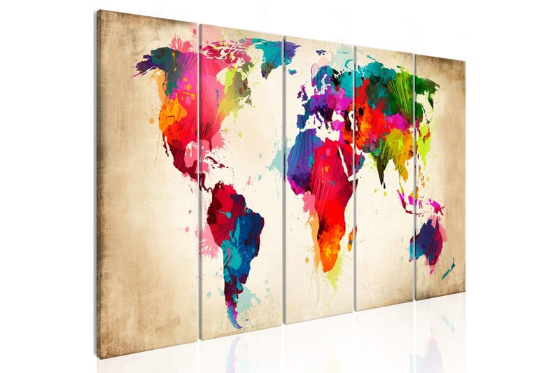 Tavla Bright Continents 200x80 - Artgeist sp. z o. o. - Inredning - Tavlor & konst - Canvastavlor
