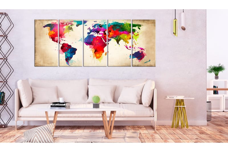 Tavla Bright Continents 200x80, Artgeist sp. z o. o.