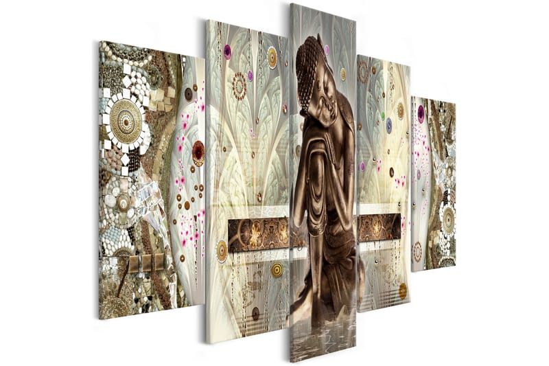 Tavla Buddha's Dream 5 Parts Wide 100x50, Artgeist sp. z o. o.