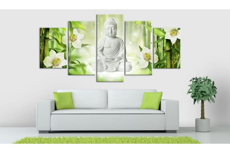 Tavla Buddha And Jasmine 200x100 - Artgeist sp. z o. o. - Inredning - Tavlor & konst - Canvastavlor