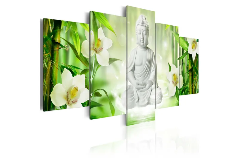 Tavla Buddha And Jasmine 200x100, Artgeist sp. z o. o.