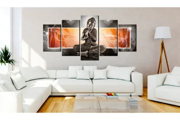 Tavla Buddha And Ornaments 200x100 - Artgeist sp. z o. o. - Inredning - Tavlor & konst - Canvastavlor
