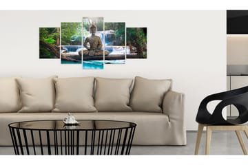 Tavla Buddha And Waterfall 200x100 - Artgeist sp. z o. o. - Inredning - Tavlor & konst - Canvastavlor
