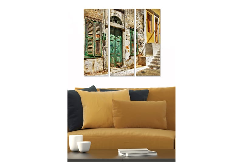 Tavla Building 3-pack Flerfärgad - 20x50 cm - Inredning - Tavlor & konst - Canvastavlor