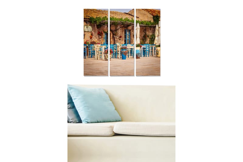 Tavla Building 3-pack Flerfärgad - 20x50 cm - Inredning - Tavlor & konst - Canvastavlor