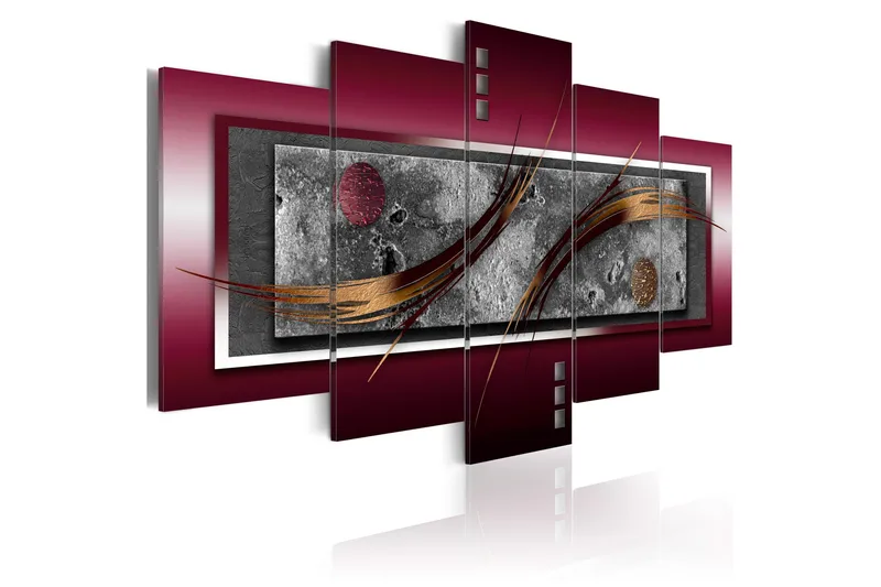 Tavla Burgundy Elegance 200x100 - Artgeist sp. z o. o. - Inredning - Tavlor & konst - Canvastavlor