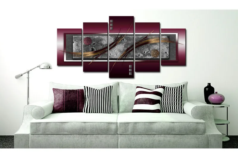 Tavla Burgundy Elegance 200x100 - Artgeist sp. z o. o. - Inredning - Tavlor & konst - Canvastavlor