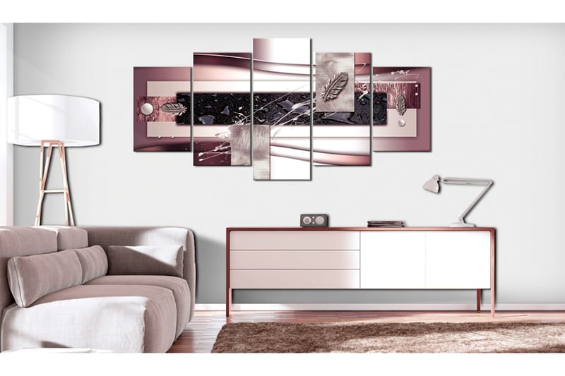 Tavla Burgundy Harmony 200x100 - Artgeist sp. z o. o. - Inredning - Tavlor & konst - Canvastavlor