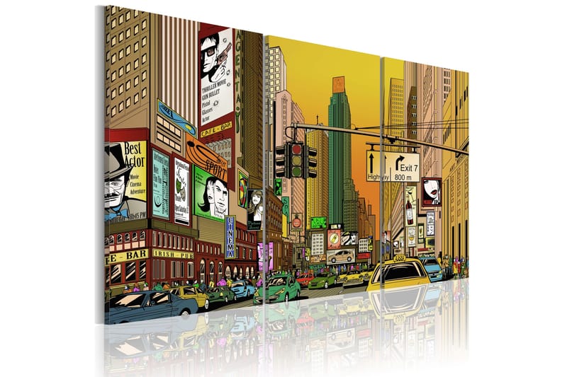Tavla Cartoon Nyc 120x80, Artgeist sp. z o. o.