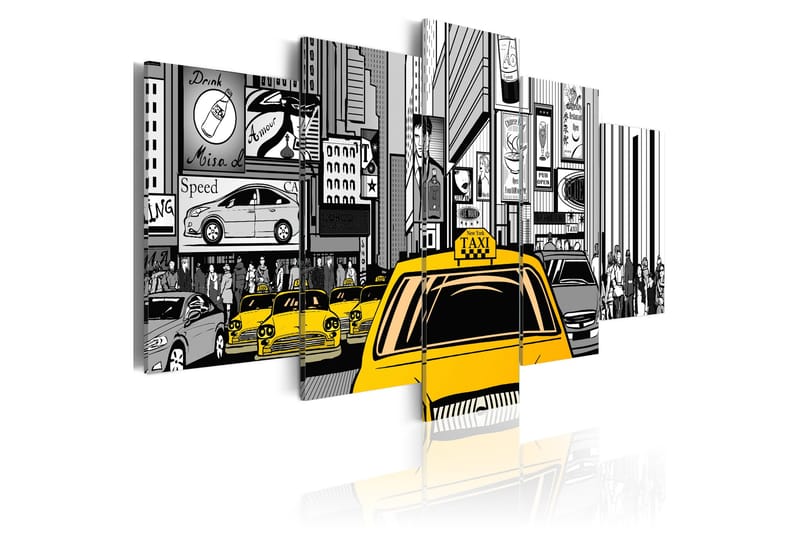 Tavla Cartoon Taxi 200x100, Artgeist sp. z o. o.