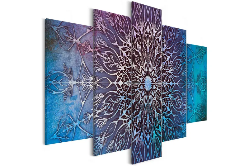 Tavla Center 5 Parts Wide Blue 100x50, Artgeist sp. z o. o.