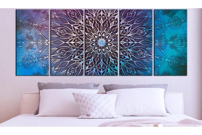 Tavla Center 5 Parts Narrow Blue 200x80 - Artgeist sp. z o. o. - Inredning - Tavlor & konst - Canvastavlor