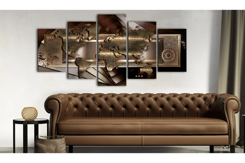 Tavla Chestnut Map 100x50 - Artgeist sp. z o. o. - Inredning - Tavlor & konst - Canvastavlor