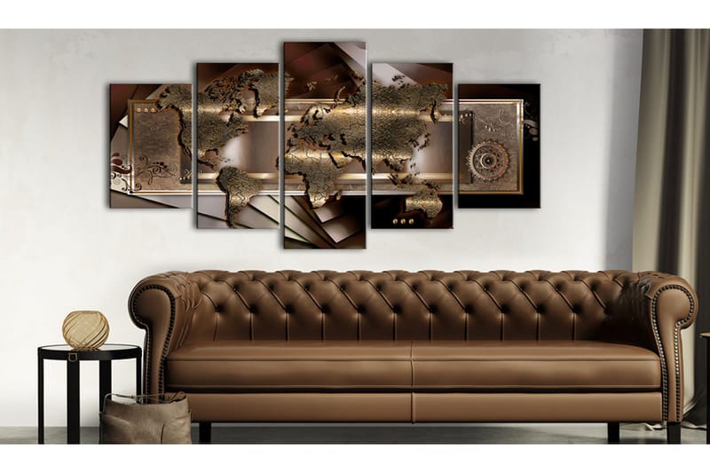 Tavla Chestnut Map 100x50 - Artgeist sp. z o. o. - Inredning - Tavlor & konst - Canvastavlor