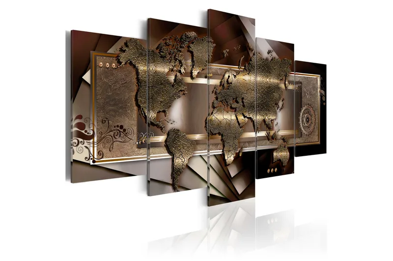 Tavla Chestnut Map 100x50, Artgeist sp. z o. o.