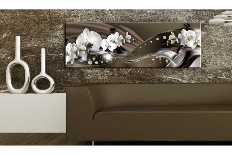 Tavla Chocolate Dance Of Orchid 120x40 - Artgeist sp. z o. o. - Canvastavlor