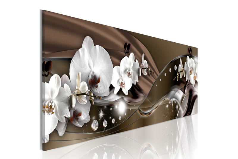 Tavla Chocolate Dance Of Orchid 120x40 - Artgeist sp. z o. o. - Canvastavlor