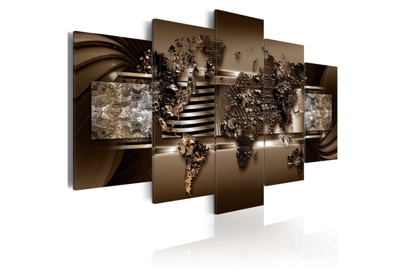 Tavla Chocolate Map 100x50, Artgeist sp. z o. o.