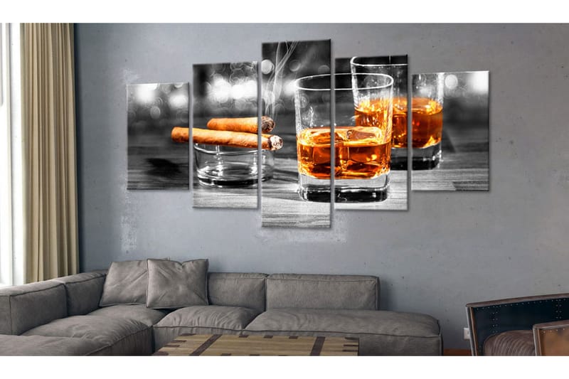 Tavla Cigars And Whiskey 200x100 - Artgeist sp. z o. o. - Inredning - Tavlor & konst - Canvastavlor