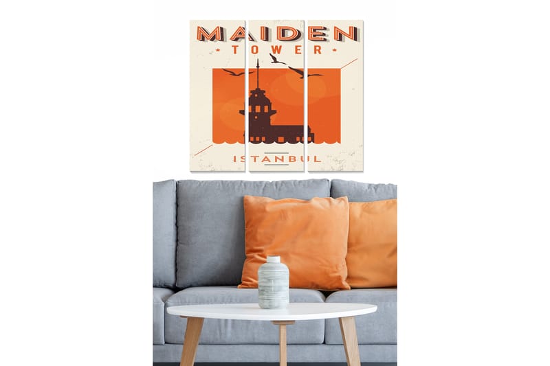 Tavla City 3-pack Flerfärgad - 20x50 cm - Inredning - Tavlor & konst - Canvastavlor