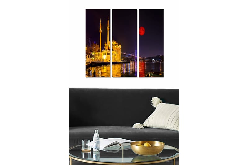 Tavla City 3-pack Flerfärgad - 20x50 cm - Inredning - Tavlor & konst - Canvastavlor