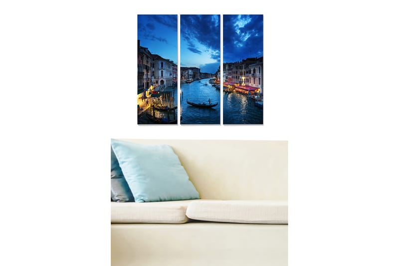 Tavla City 3-pack Flerfärgad - 20x50 cm - Inredning - Tavlor & konst - Canvastavlor