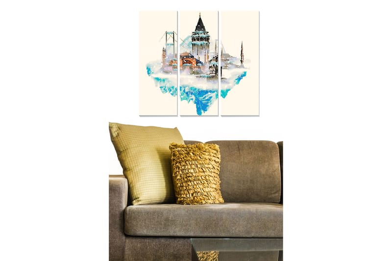 Tavla City 3-pack Flerfärgad - 20x50 cm - Inredning - Tavlor & konst - Canvastavlor