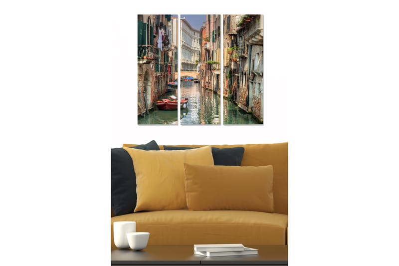 Tavla City 3-pack Flerfärgad - 20x50 cm - Inredning - Tavlor & konst - Canvastavlor