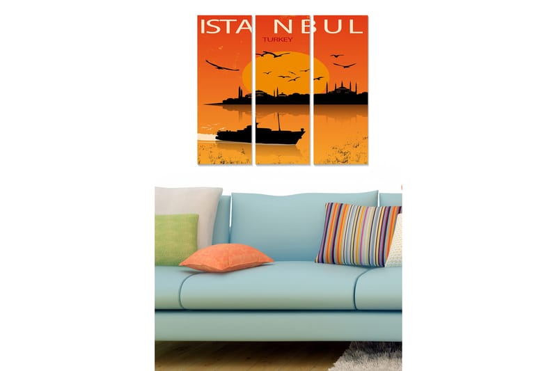 Tavla City 3-pack Flerfärgad, 20x50 cm