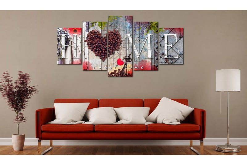 Tavla Coffee Heart 200x100 - Artgeist sp. z o. o. - Inredning - Tavlor & konst - Canvastavlor