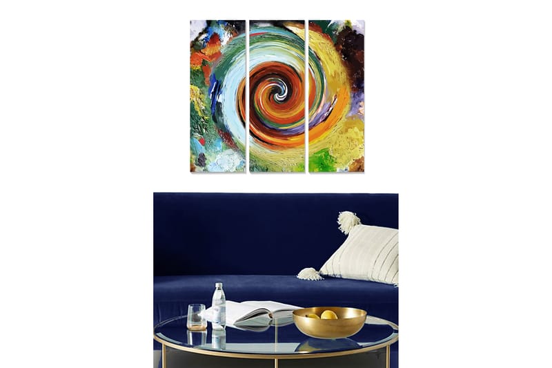 Tavla Colorful 3-pack Flerfärgad - 20x50 cm - Inredning - Tavlor & konst - Canvastavlor