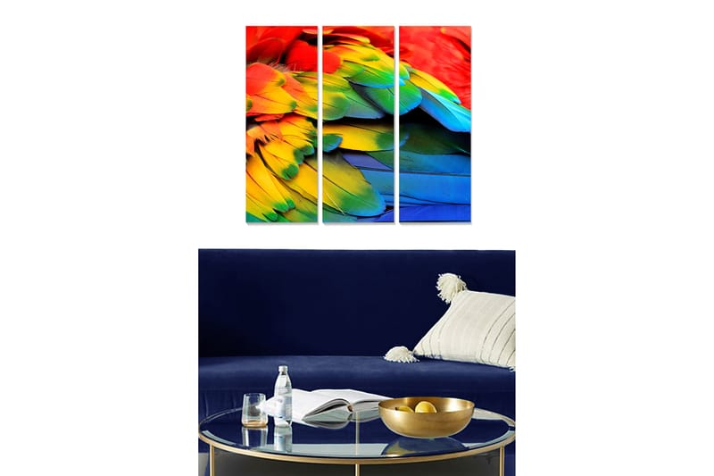 Tavla Colorful 3-pack Flerfärgad - 20x50 cm - Inredning - Tavlor & konst - Canvastavlor