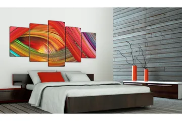 Tavla Colorful Strips Abstraction 100x50 - Artgeist sp. z o. o. - Inredning - Tavlor & konst - Canvastavlor