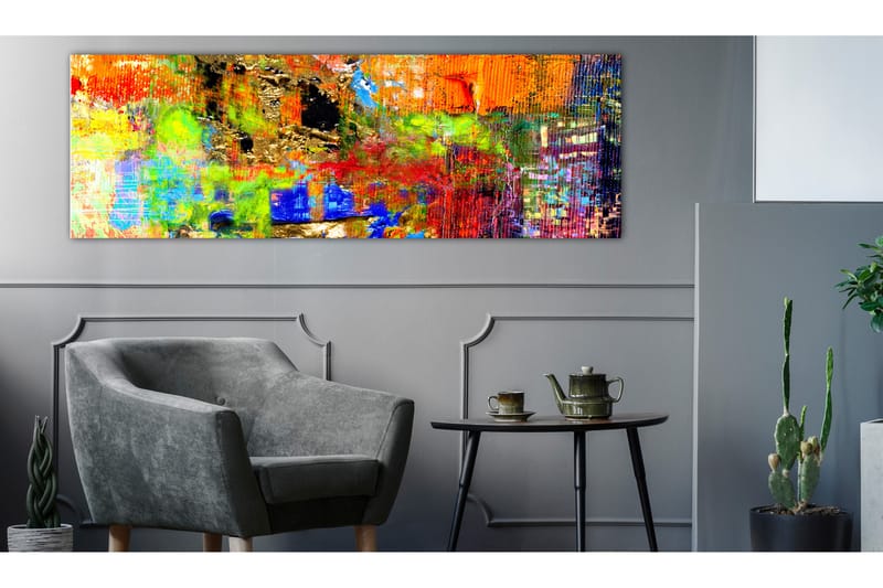Tavla Colourful Abstraction (1 Part) Narrow 135x45 - Artgeist sp. z o. o. - Inredning - Tavlor & konst - Canvastavlor
