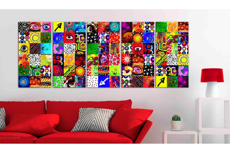 Tavla Colourful Abstraction 200x80 - Artgeist sp. z o. o. - Inredning - Tavlor & konst - Canvastavlor
