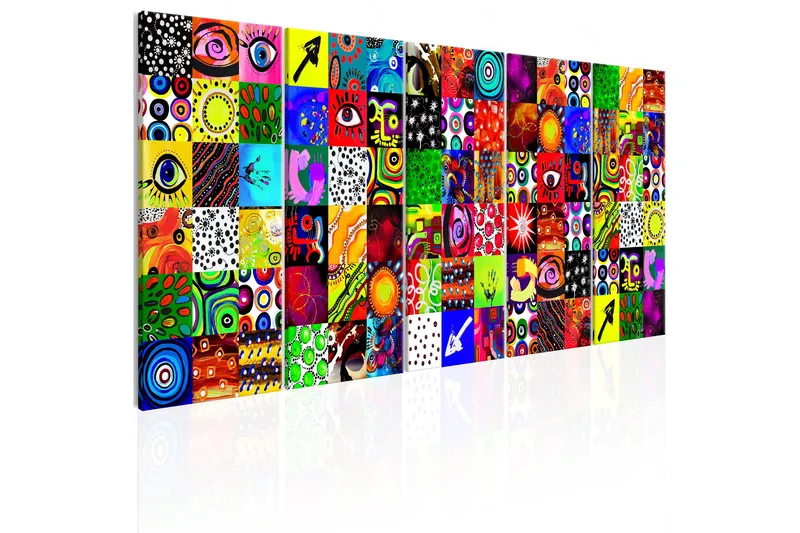 Tavla Colourful Abstraction 225x90, Artgeist sp. z o. o.