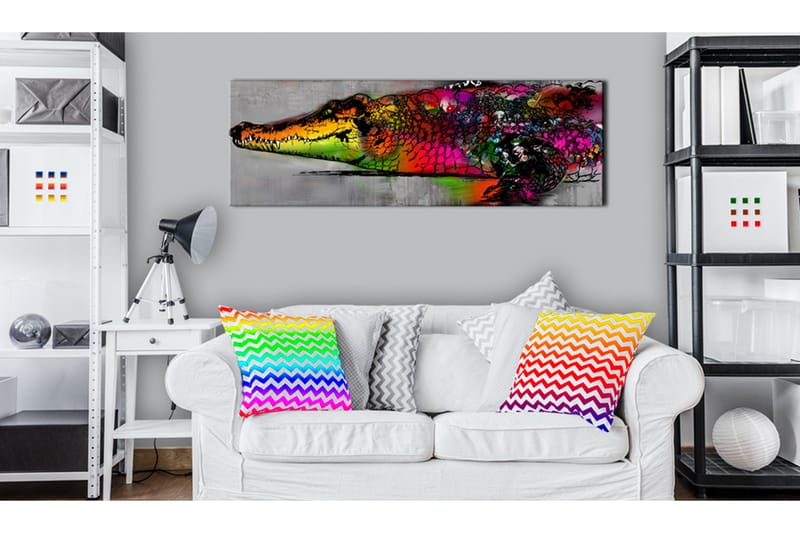 Tavla Colourful Alligator 150x50 - Artgeist sp. z o. o. - Inredning - Tavlor & konst - Canvastavlor