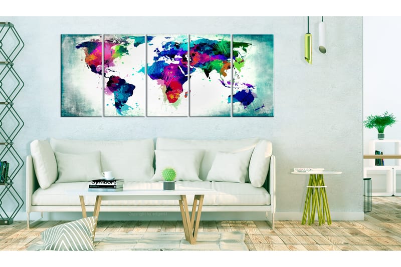 Tavla Colourful Chaos 225x90, Artgeist sp. z o. o.
