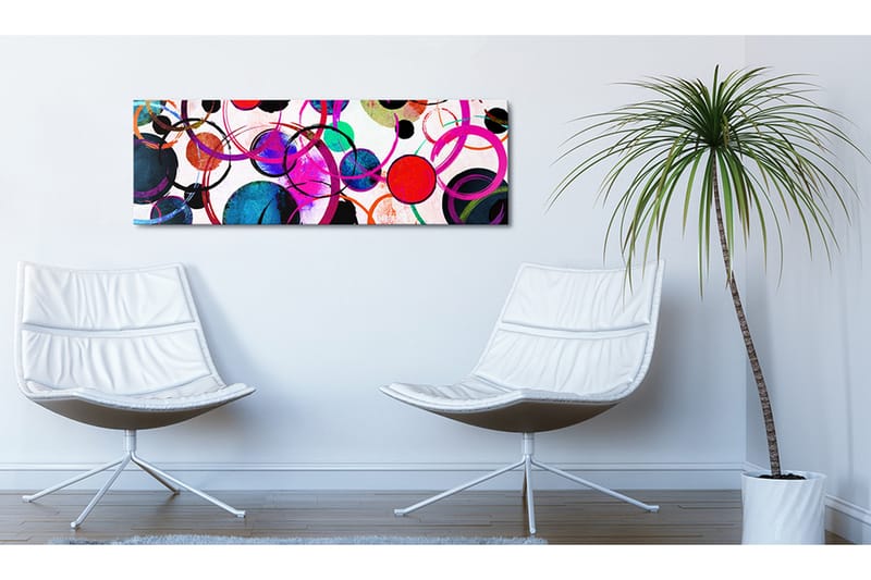 Tavla Colourful Circle 135x45 - Artgeist sp. z o. o. - Inredning - Tavlor & konst - Canvastavlor