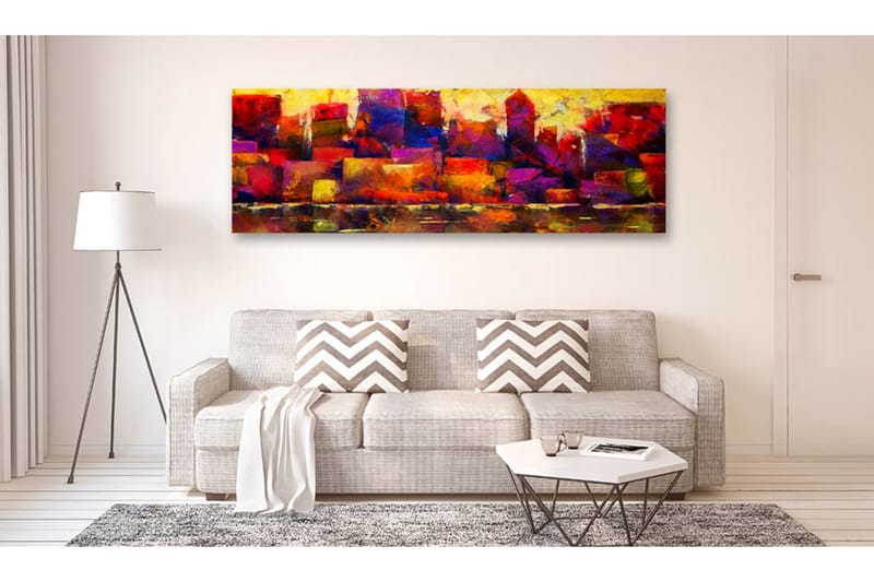 Tavla Colourful City Skyline 120x40 - Artgeist sp. z o. o. - Inredning - Tavlor & konst - Canvastavlor