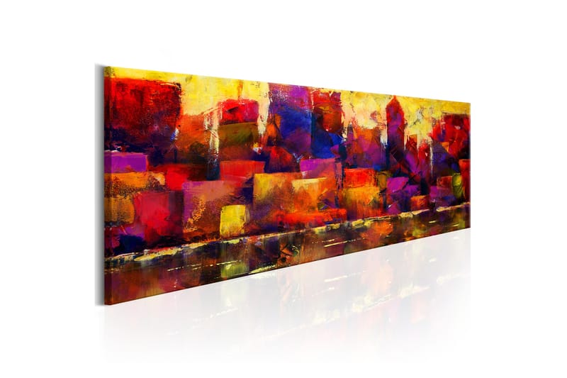 Tavla Colourful City Skyline 120x40 - Artgeist sp. z o. o. - Inredning - Tavlor & konst - Canvastavlor